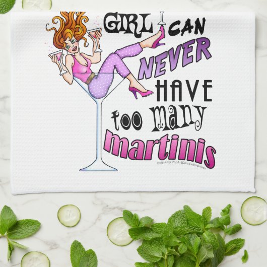 女の子はマルチニスを持ち過ぎることはない キッチンタオル (折り畳み)