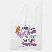 女の子はマルチニスを持ち過ぎることはない キッチンタオル (縦)