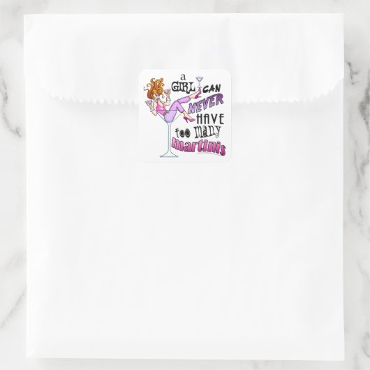 女の子はマルチニスを持ち過ぎることはない スクエアシール (バッグ)