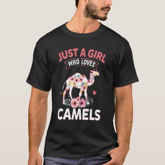 女の子はラクダが大好き Tシャツ (正面)