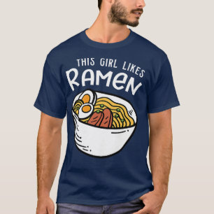 女の子はラーメンおもしろいことわざ日本の麺117 Tシャツ