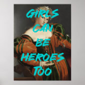 女の子はルネッサンスの引用文にも英雄絵画になることができる ポスター (正面)