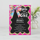 女の子はワンガーワンバースデーレトロ1位パーティー 招待状 (スタンド正面)
