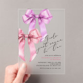 女の子はワンツイン・ガールズの誕生日を過ごしたい アクリル招待状 (インサイチュ (ポータブル))