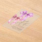 女の子はワンツイン・ガールズの誕生日を過ごしたい アクリル招待状 (レイダウン)