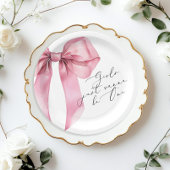 女の子はワンピンクボウになりたい1歳の誕生日 ペーパープレート