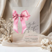 女の子はワンピンクボウになりたい1st誕生日 アクリル招待状