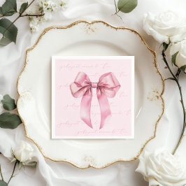 女の子はワンピンクボウになりたい1st誕生日 スタンダードカクテルナプキン