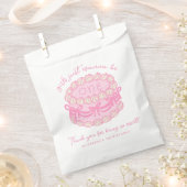 女の子はワンピンクボウ1歳の誕生日 フェイバーバッグ (クリップ留めされた状態)