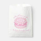 女の子はワンピンクボウ1歳の誕生日 フェイバーバッグ (正面)