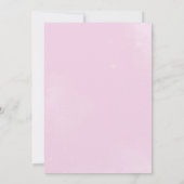 女の子はワンピンクボウ1歳の誕生日 招待状 (裏面)