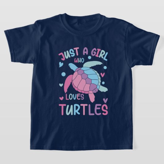 女の子は亀を好む Tシャツ (レイダウン)
