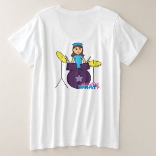 女の子は何ができない？ColorizeMEカスタムデザイン プラスサイズTシャツ