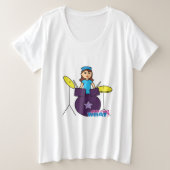 女の子は何ができない?ColorizeMEカスタムデザイン プラスサイズTシャツ (デザイン正面)