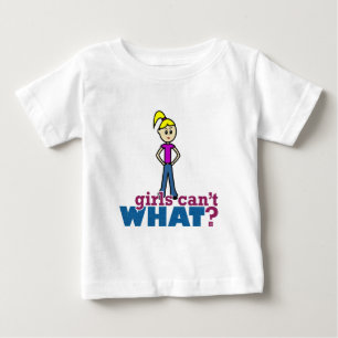 女の子は何が出来ないの？ガール ベビーTシャツ