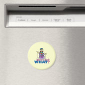 女の子は何が出来ないの?ドラマー・ガール・ロゴ マグネット (インサイチュ (食洗機))