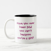 女の子は何が出来ないの?女遊の太鼓 ツートーンマグカップ (左)