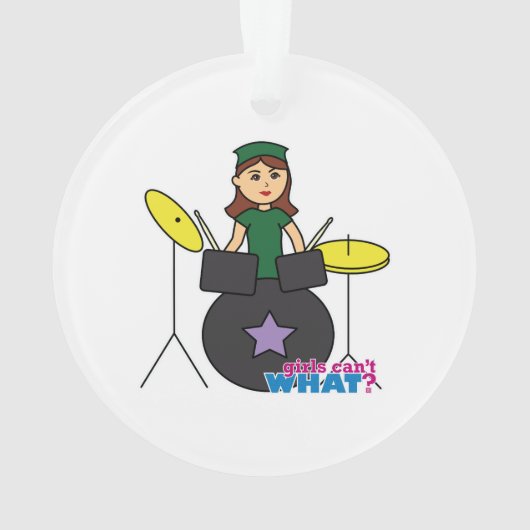 女の子は何が出来ないの？ColorizeMEカスタムデザイン オーナメント (裏面)