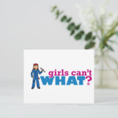 女の子は何が出来ないの?ColorizeMEカスタムデザイン ポストカード (スタンド正面)