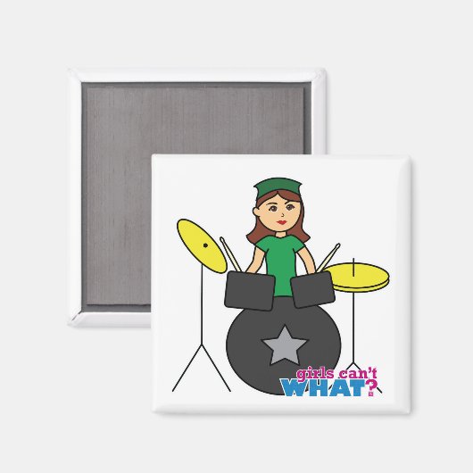 女の子は何が出来ないの？ColorizeMEカスタムデザイン マグネット (正面/裏面)