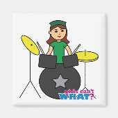 女の子は何が出来ないの？ColorizeMEカスタムデザイン マグネット (正面)