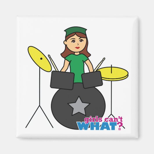 女の子は何が出来ないの?ColorizeMEカスタムデザイン マグネット (正面)