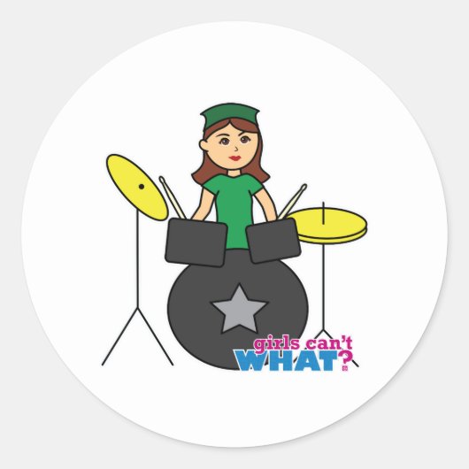 女の子は何が出来ないの？ColorizeMEカスタムデザイン ラウンドシール (正面)