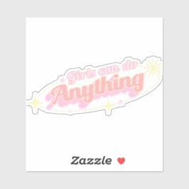 女の子は何でもできる：エンパワーメント シール