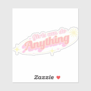 女の子は何でもできる：エンパワーメント シール