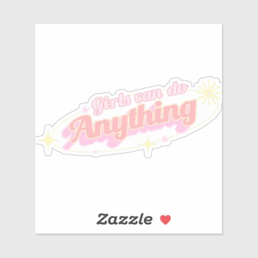 女の子は何でもできる:エンパワーメント シール (シート)