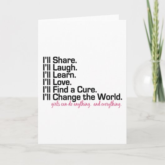 女の子は何でもできる（ガールパワー） カード (正面)