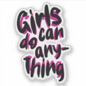 女の子は何でもできる シール (正面)