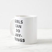 女の子は何でもマグカップを行うことができる – Empowermenでsip コーヒーマグカップ (正面左)