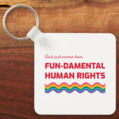 女の子は基本的な人権を得たいと思っている キーホルダー (正面)