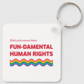 女の子は基本的な人権を得たいと思っている キーホルダー (裏面)