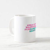 女の子は基本的な権利を持ちたいおもしろい コーヒーマグカップ (正面左)