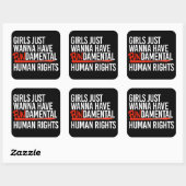 女の子は基本的な権利を持ちたい スクエアシール (シート)