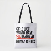 女の子は基本的な権利を持ちたい トートバッグ (正面)