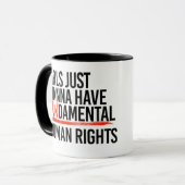 女の子は基本的な権利を持ちたい マグカップ (正面左)