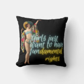女の子は基本的な権利を求めるキャンピーダンサー クッション (正面)