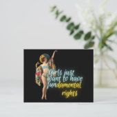 女の子は基本的な権利を求めるキャンピーダンサー ポストカード (スタンド正面)