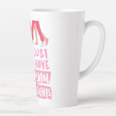 女の子は基本的な権利ワードアートを望む カフェラテマグ (右)