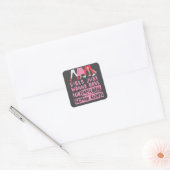 女の子は基本的な権利ワードアートを望む スクエアシール (封筒)