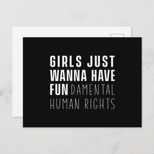 女の子は基本的人権をおもしろいしたいだけだ ポストカード (正面/裏面)