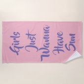 「女の子は太陽が欲しい」ビーチタオル ビーチタオル (正面)