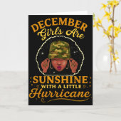 女の子は太陽とハリケーンのよう December カード (黄色い花)