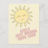 女の子は太陽を欲しがる！夏の引用文 ポストカード (正面)