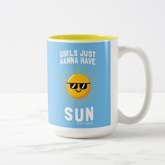 女の子は太陽を浴びたい ツートーンマグカップ (右)