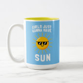 女の子は太陽を浴びたい ツートーンマグカップ (左)