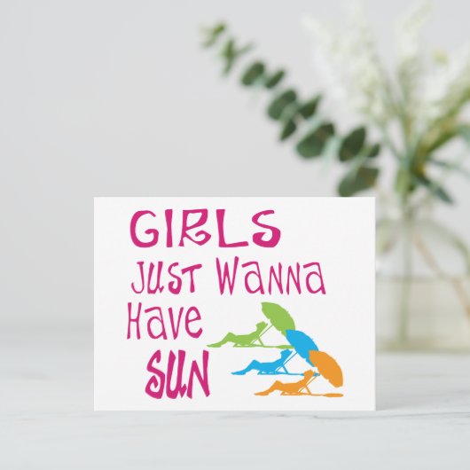 女の子は太陽を浴びたい ポストカード (スタンド正面)